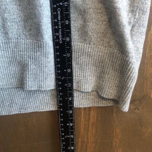Banana Republic Mens Sweater Gray 100% Merino Wool V Neck Pullover XL - Picture 7 of 11